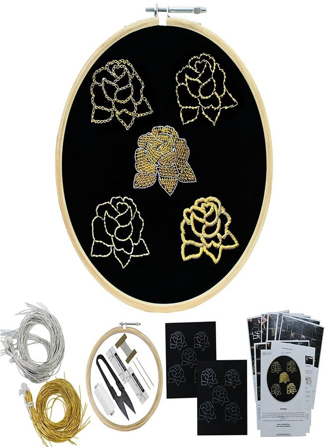 Embroiderymaterial DIY Embroidery Kits for Beginners, Kid, & Adult with 2 Piece of Pattern Printed on Fabric/Cloth, Instruction Paper, Needle, Thread, Embroidery Hoop and All Required Material - Image 1